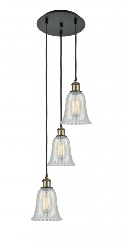 Hanover - 3 Light - 13 inch - Black Antique Brass - Cord Hung - Multi Pendant