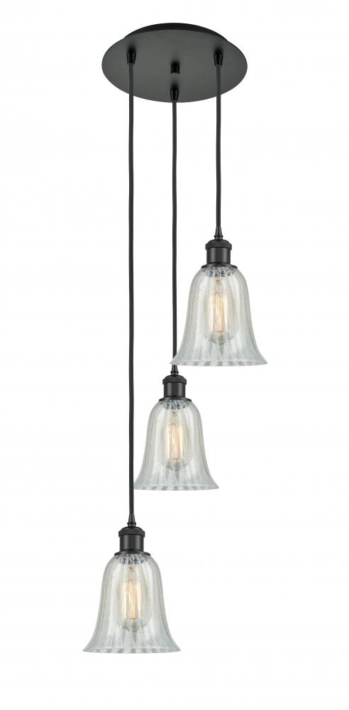 Hanover - 3 Light - 13 inch - Matte Black - Cord Hung - Multi Pendant