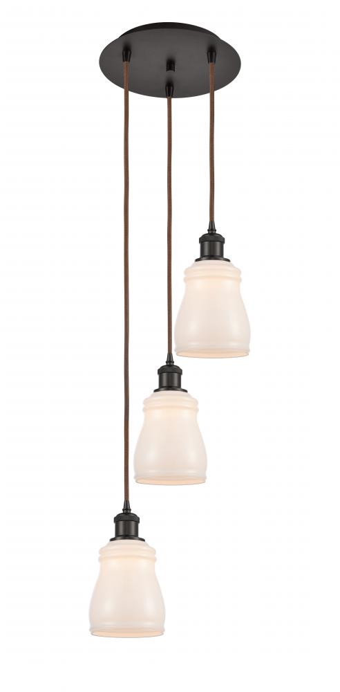 Ellery - 3 Light - 12 inch - Oil Rubbed Bronze - Cord Hung - Multi Pendant