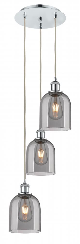 Bella - 3 Light - 12 inch - Polished Chrome - Cord hung - Multi Pendant