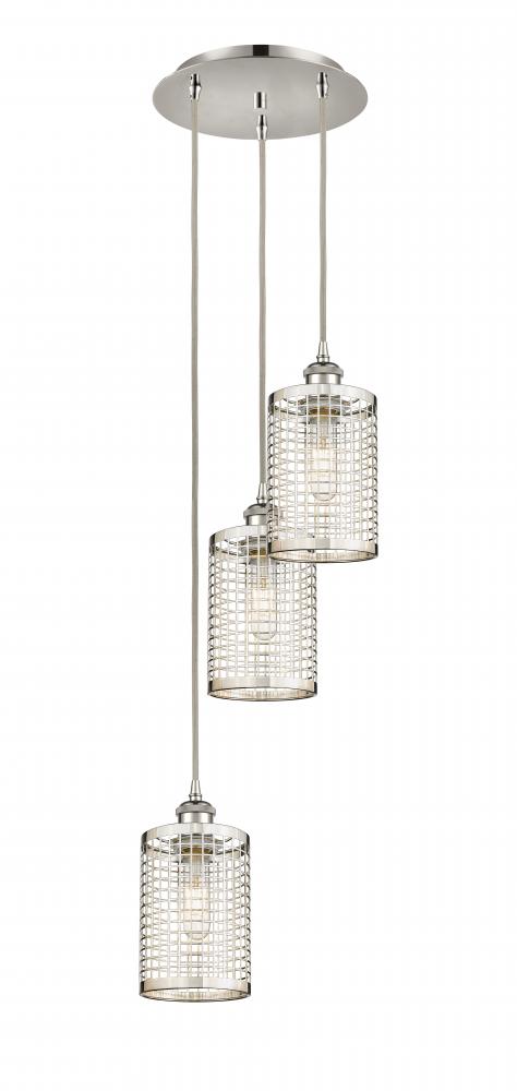 Nestbrook - 3 Light - 11 inch - Polished Nickel - Cord hung - Multi Pendant