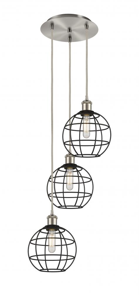 Lake Placid - 3 Light - 15 inch - White Polished Chrome - Cord Hung - Multi Pendant