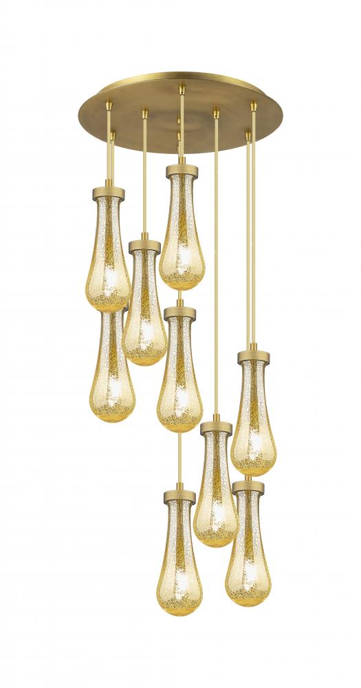 Owego - 9 Light - 19 inch - Brushed Brushed Brass - Multi Pendant