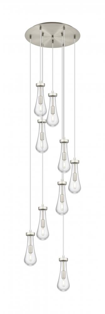 Owego - 9 Light - 19 inch - Brushed Satin Nickel - Multi Pendant