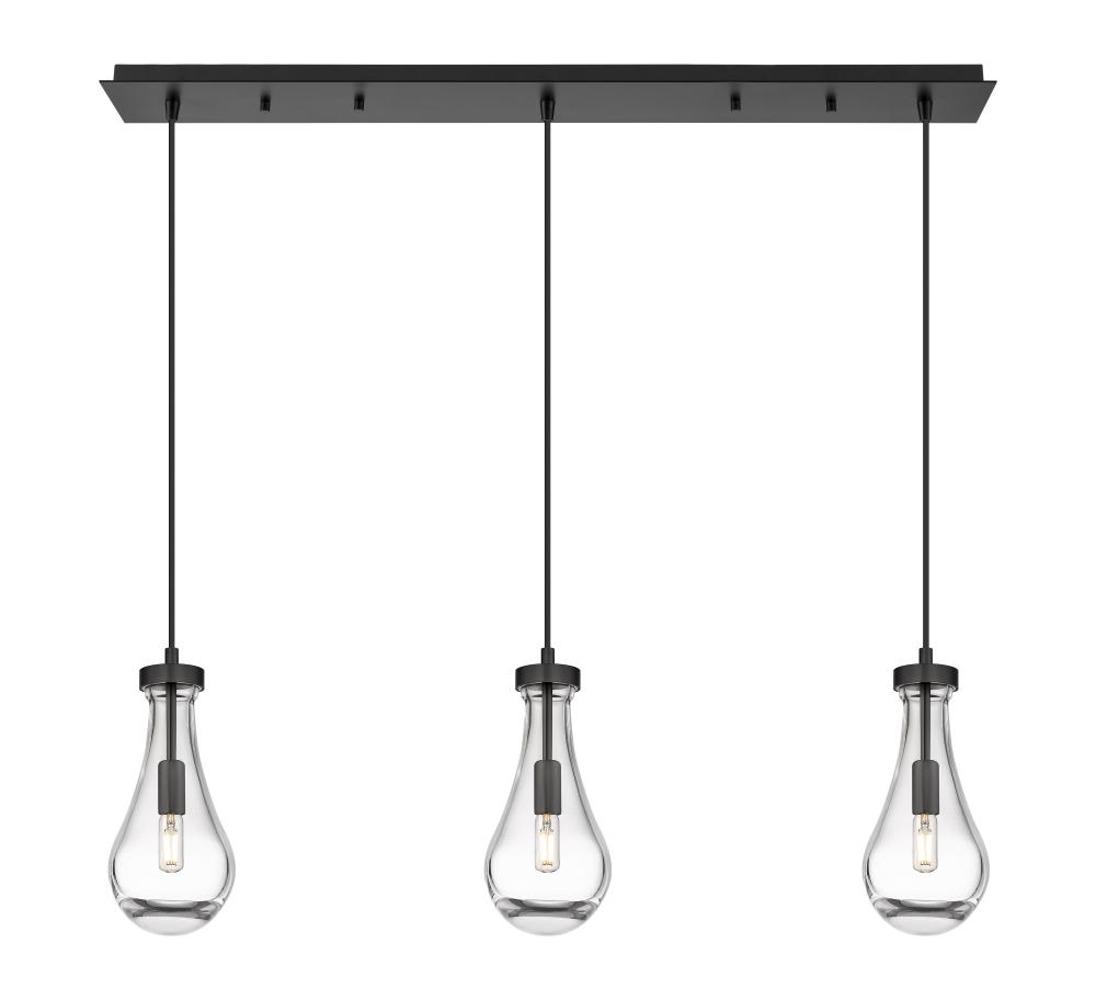 Owego - 3 Light - 37 inch - Matte Black - Linear Pendant