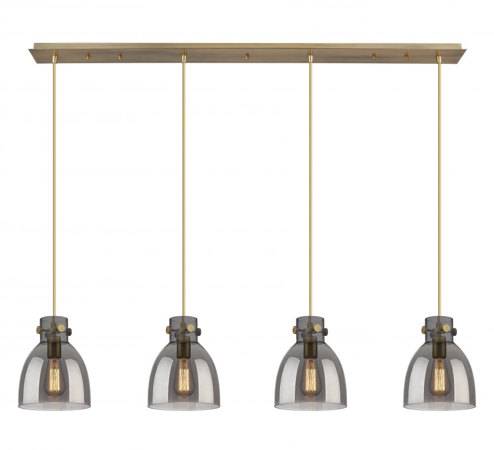 Newton Bell - 4 Light - 52 inch - Brushed Brass - Linear Pendant