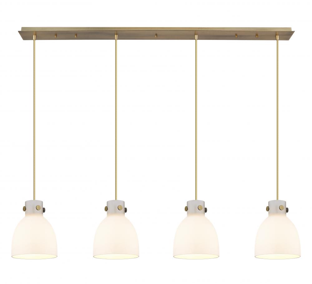 Newton Bell - 4 Light - 52 inch - Brushed Brass - Linear Pendant