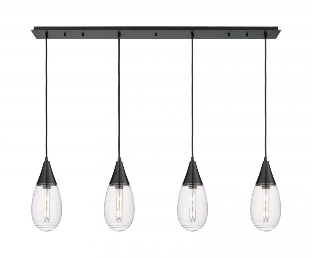 Malone - 4 Light - 50 inch - Matte Black - Linear Pendant