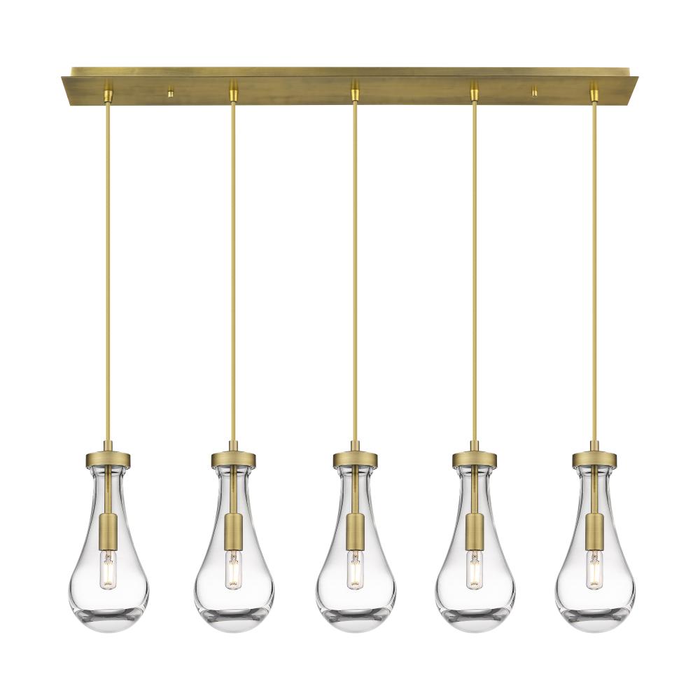 Owego - 5 Light - 37 inch - Brushed Champagne Bronze - Linear Pendant