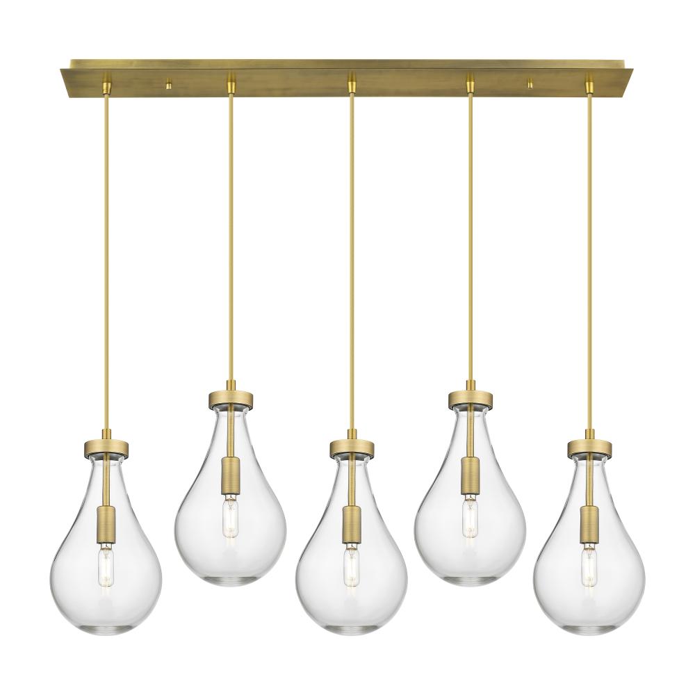 Owego - 5 Light - 37 inch - Brushed Champagne Bronze - Linear Pendant