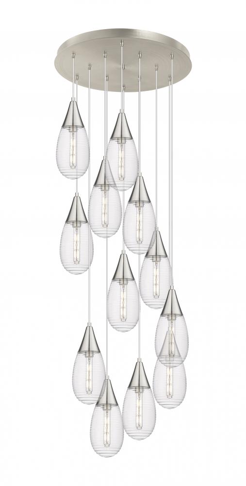 Malone - 12 Light - 25 inch - Brushed Satin Nickel - Multi Pendant