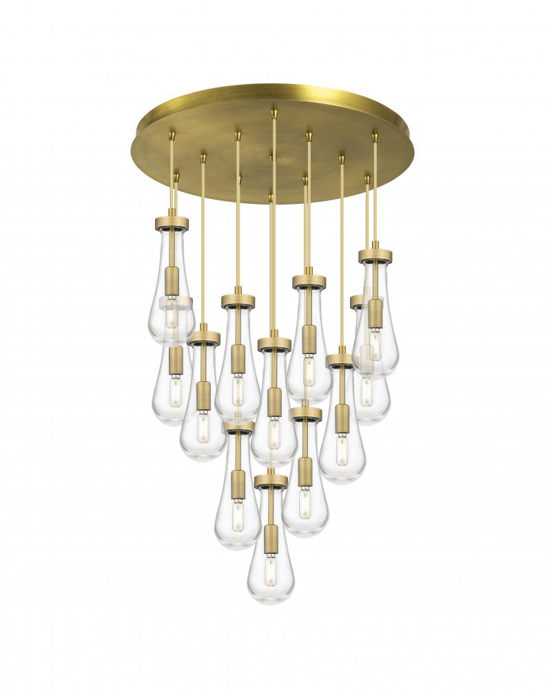 Owego - 12 Light - 24 inch - Brushed Brass - Multi Pendant