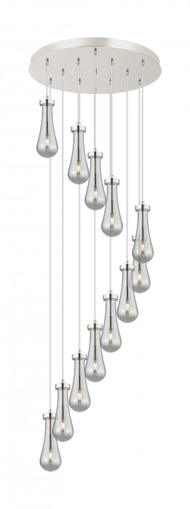 Owego - 12 Light - 24 inch - Polished Nickel - Multi Pendant