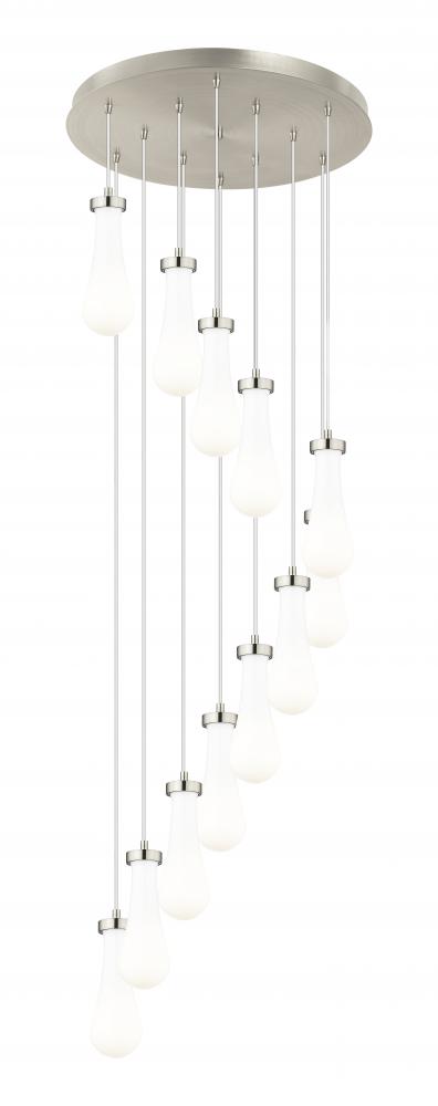 Owego - 12 Light - 24 inch - Brushed Satin Nickel - Multi Pendant