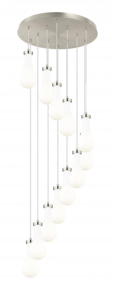 Owego - 12 Light - 24 inch - Brushed Satin Nickel - Multi Pendant