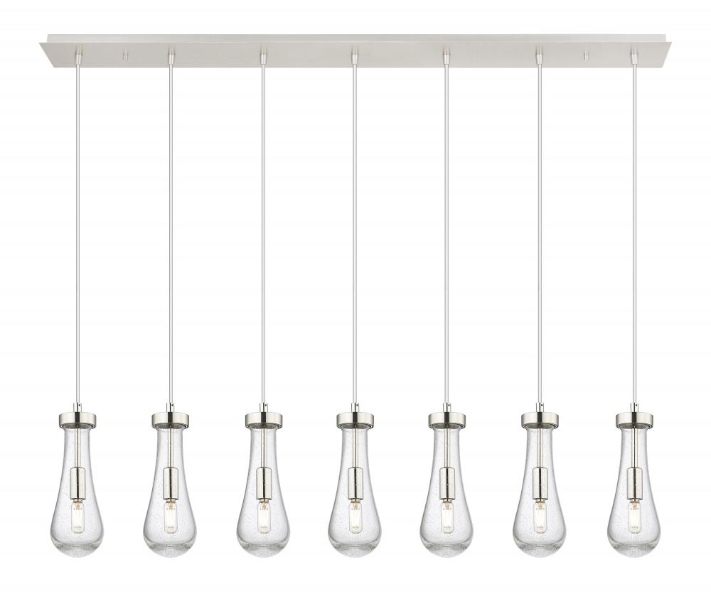 Owego - 7 Light - 49 inch - Brushed Polished Nickel - Linear Pendant