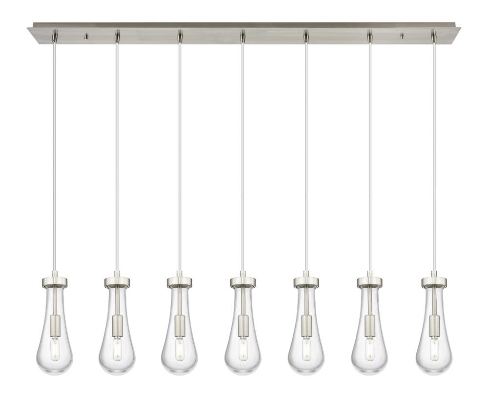 Owego - 7 Light - 49 inch - Brushed Satin Nickel - Linear Pendant