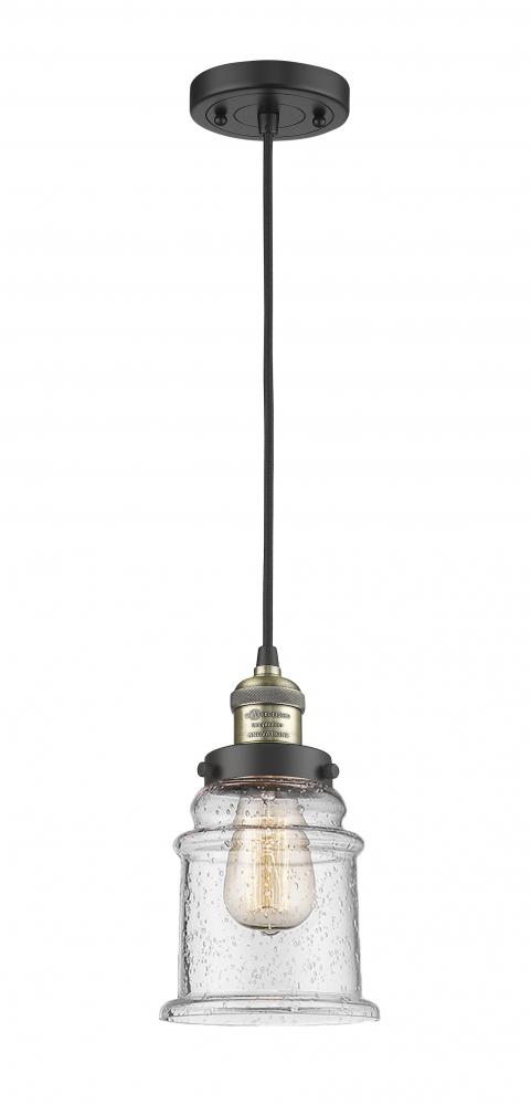 Canton - 1 Light - 6 inch - Black Antique Brass - Cord hung - Mini Pendant