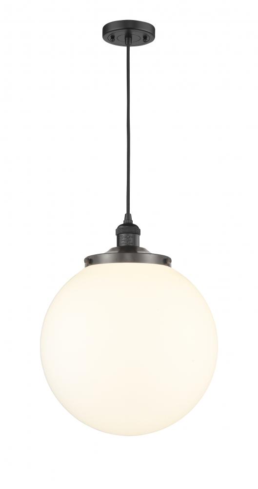 Beacon - 1 Light - 14 inch - Matte Black - Cord hung - Mini Pendant