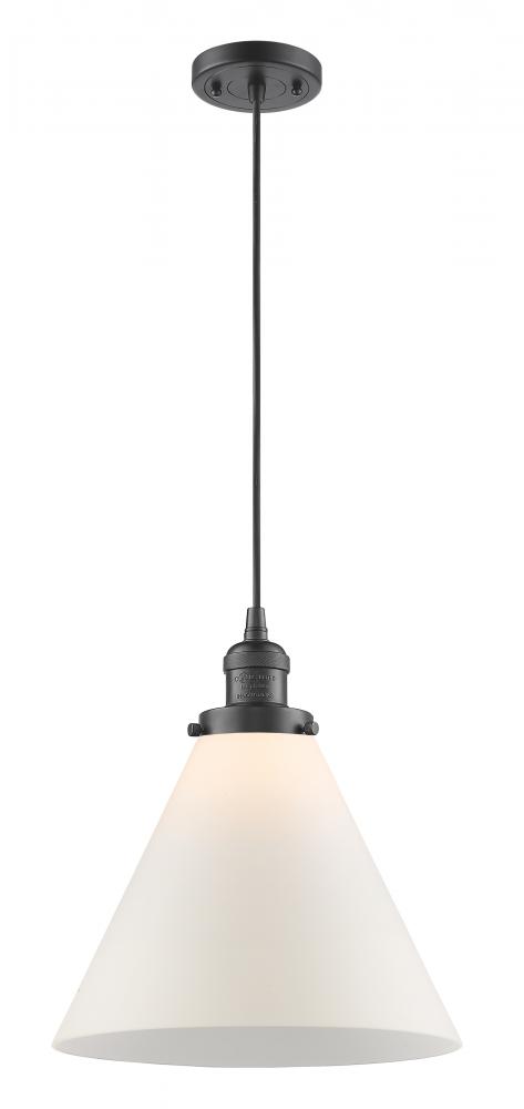 Cone - 1 Light - 12 inch - Oil Rubbed Bronze - Cord hung - Mini Pendant