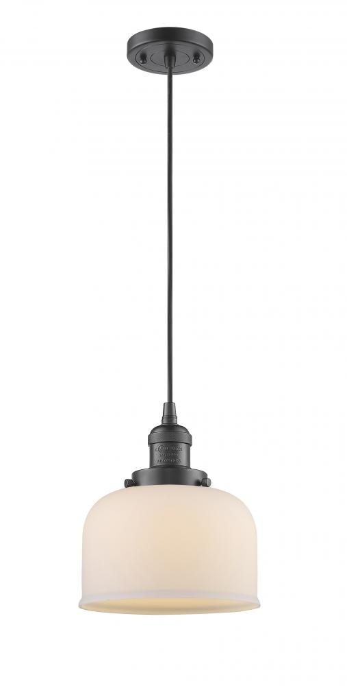 Bell - 1 Light - 8 inch - Oil Rubbed Bronze - Cord hung - Mini Pendant