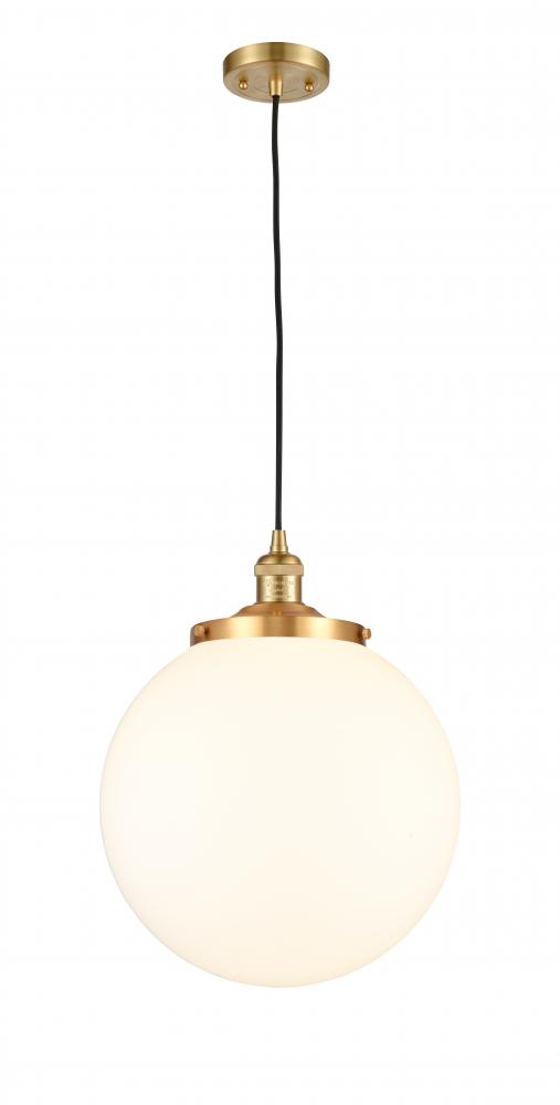 Beacon - 1 Light - 14 inch - Satin Gold - Cord hung - Mini Pendant