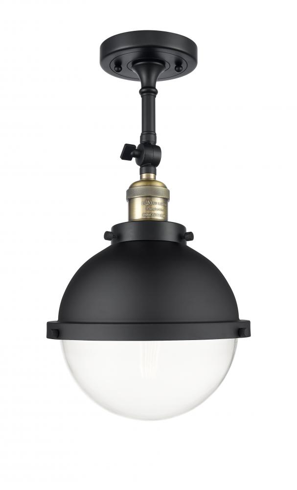 Hampden - 1 Light - 9 inch - Black Antique Brass - Semi-Flush Mount