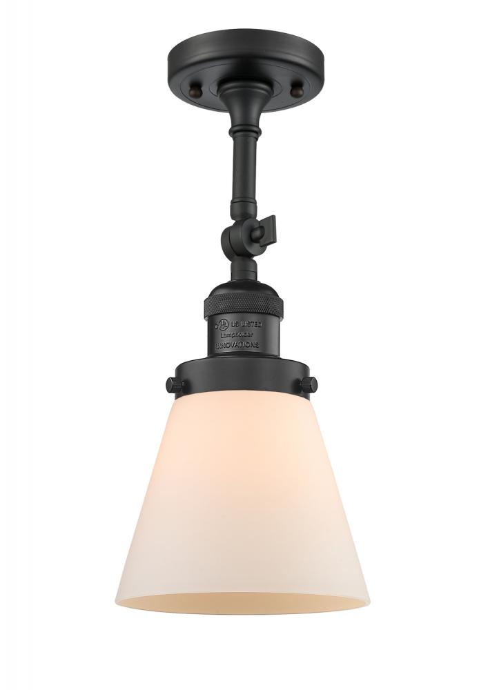 Cone - 1 Light - 6 inch - Matte Black - Semi-Flush Mount