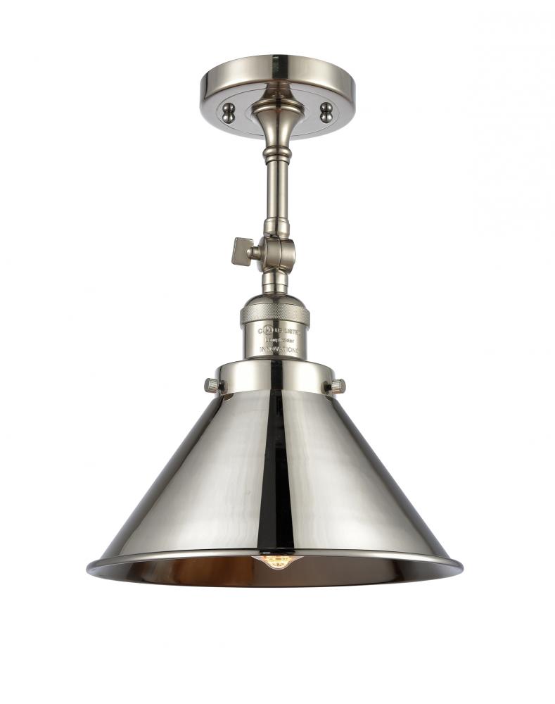 Briarcliff - 1 Light - 10 inch - Polished Nickel - Semi-Flush Mount