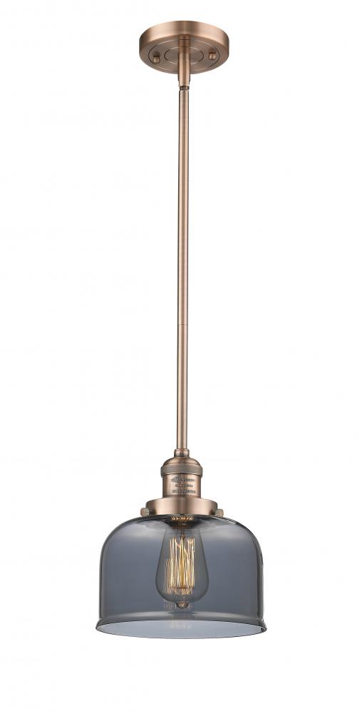 Bell - 1 Light - 8 inch - Antique Copper - Stem Hung - Mini Pendant