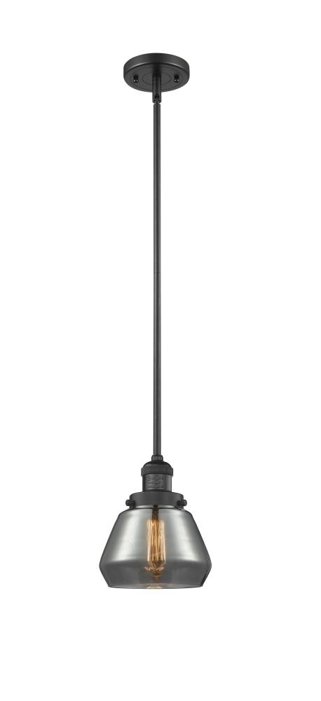 Fulton - 1 Light - 7 inch - Matte Black - Stem Hung - Mini Pendant