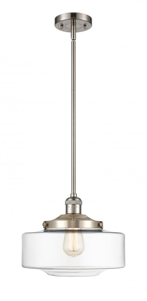 Bridgeton - 1 Light - 12 inch - Brushed Satin Nickel - Stem Hung - Mini Pendant