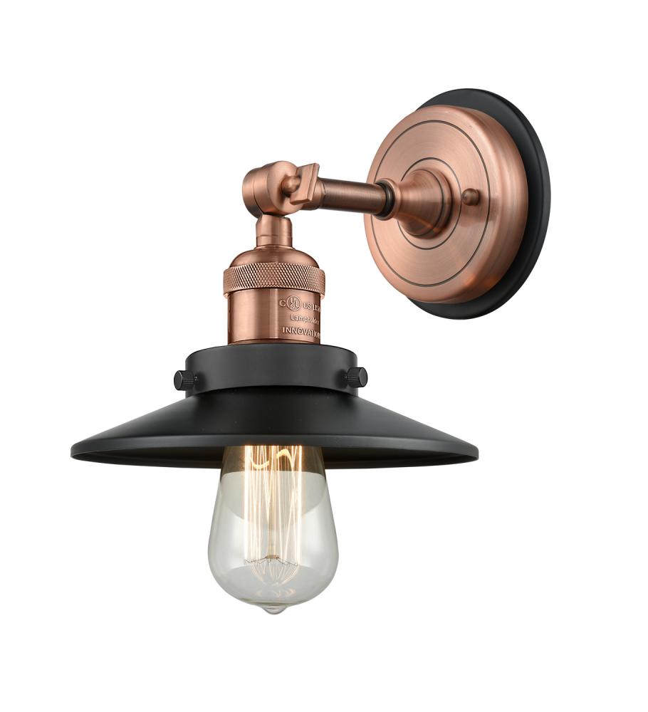 Railroad - 1 Light - 8 inch - Antique Copper - Sconce