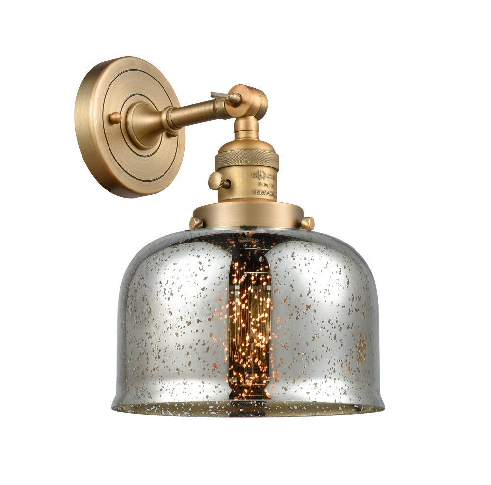 Bell - 1 Light - 8 inch - Brushed Brass - Sconce