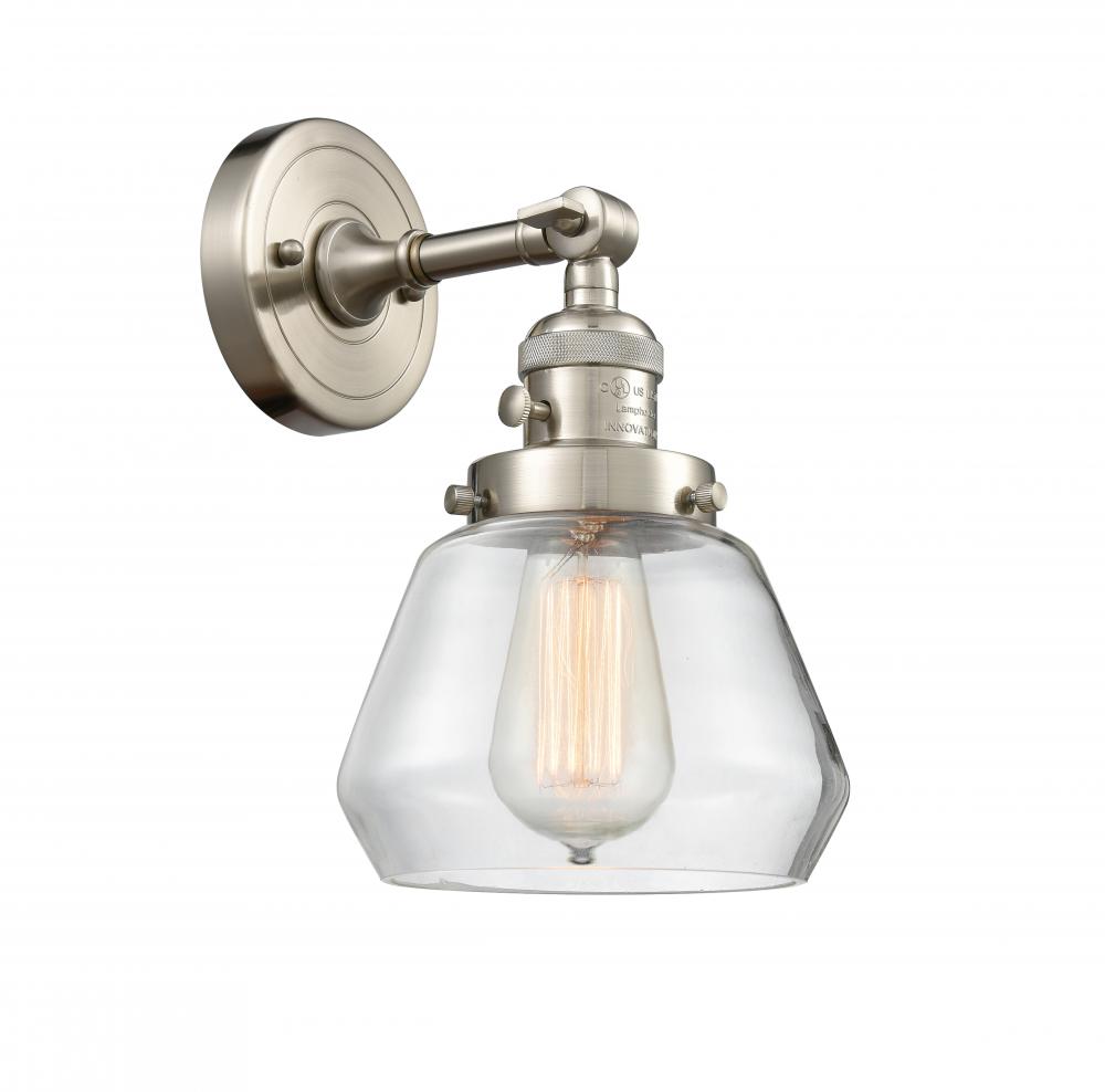 Fulton - 1 Light - 7 inch - Brushed Satin Nickel - Sconce