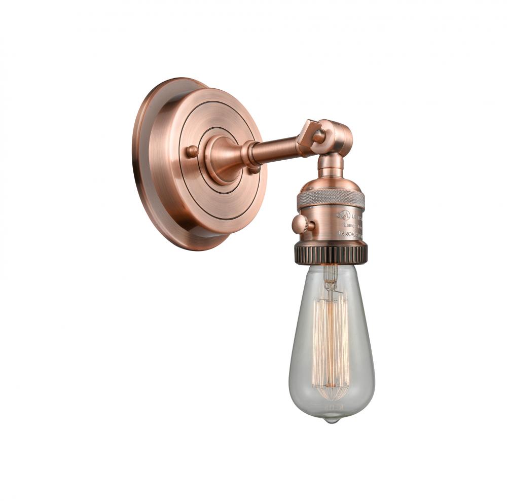 Bare Bulb - 1 Light - 5 inch - Antique Copper - Sconce