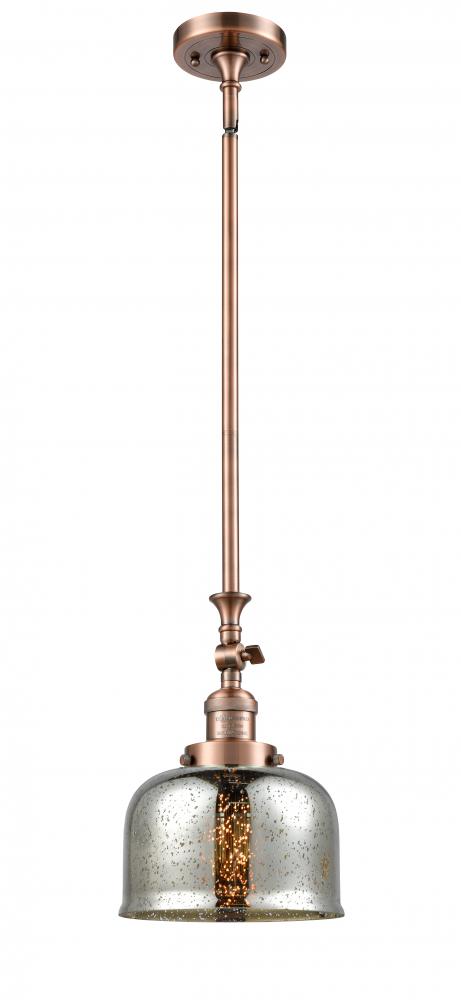 Bell - 1 Light - 8 inch - Antique Copper - Stem Hung - Mini Pendant