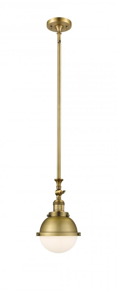 Hampden - 1 Light - 7 inch - Brushed Brass - Stem Hung - Mini Pendant