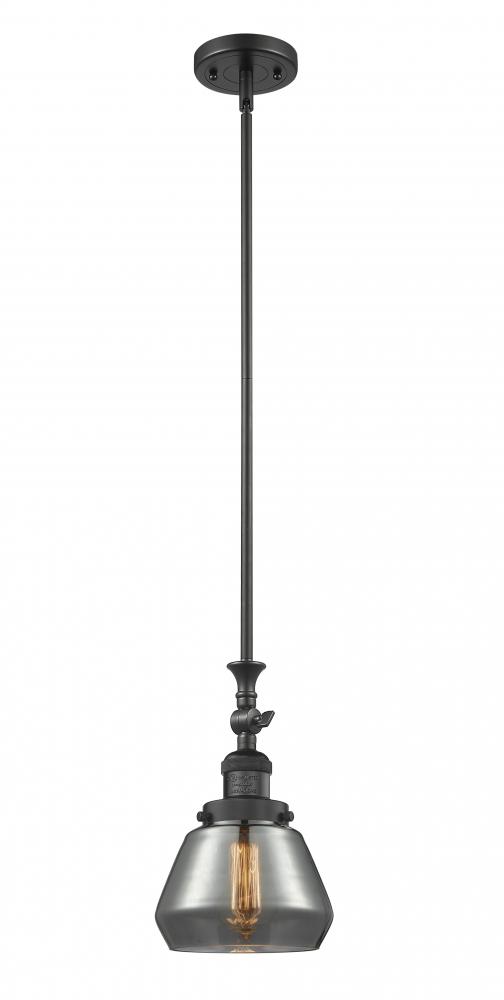 Fulton - 1 Light - 7 inch - Matte Black - Stem Hung - Mini Pendant