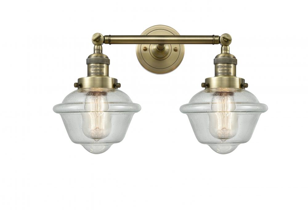 Oxford - 2 Light - 17 inch - Antique Brass - Bath Vanity Light