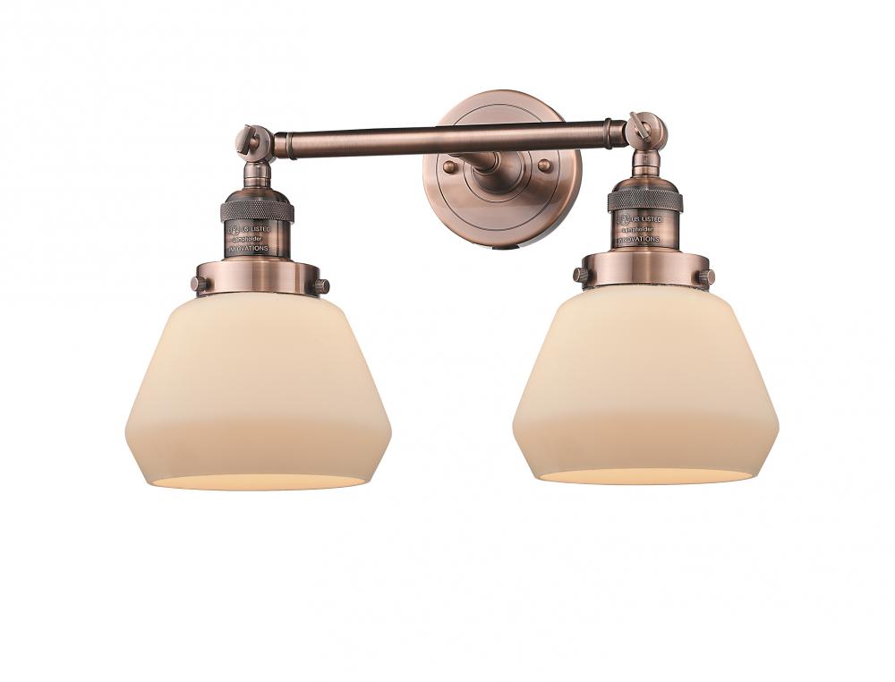 Fulton - 2 Light - 17 inch - Antique Copper - Bath Vanity Light