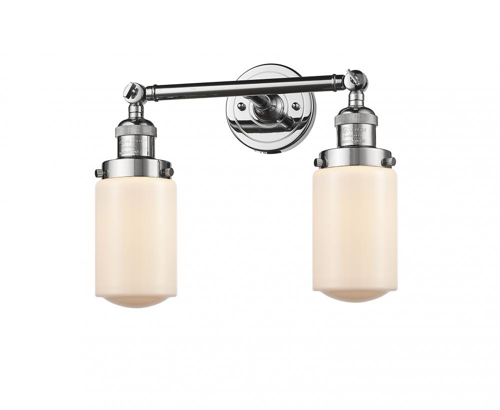 Dover - 2 Light - 14 inch - Polished Chrome - Bath Vanity Light