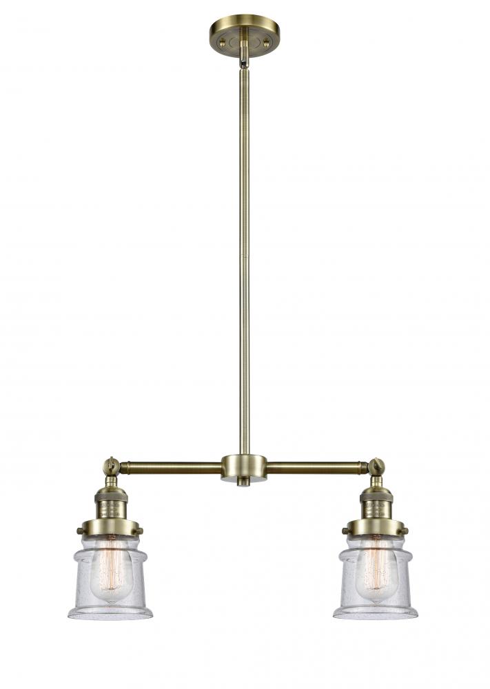 Canton - 2 Light - 21 inch - Antique Brass - Stem Hung - Island Light