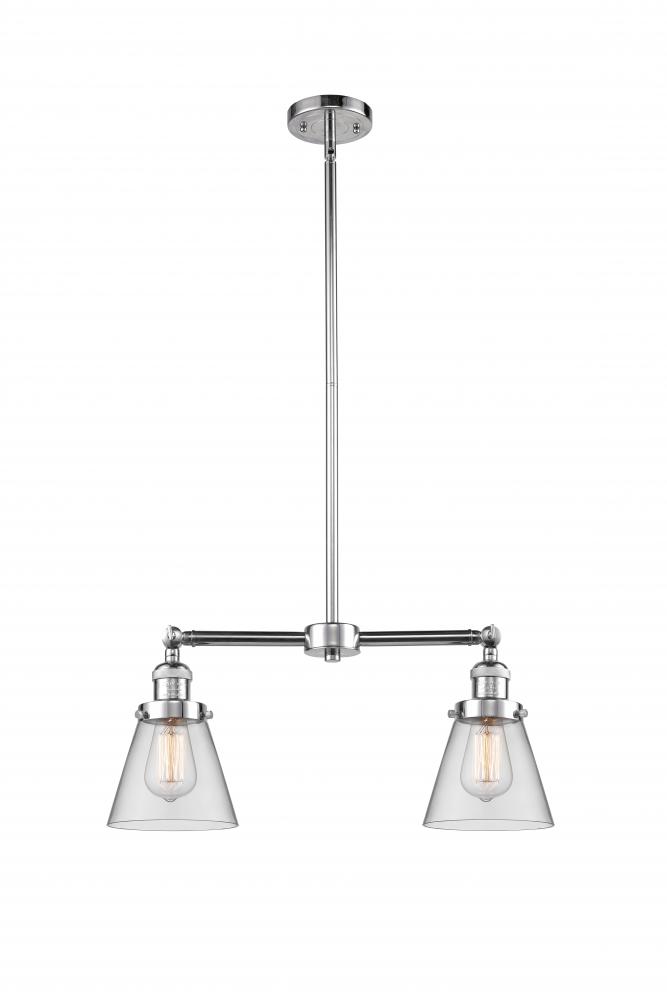 Cone - 2 Light - 21 inch - Polished Chrome - Stem Hung - Island Light