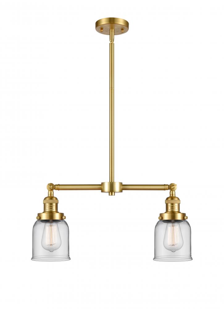 Bell - 2 Light - 21 inch - Satin Gold - Stem Hung - Island Light