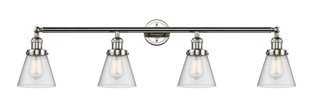 Cone - 4 Light - 42 inch - Polished Nickel - Bath Vanity Light