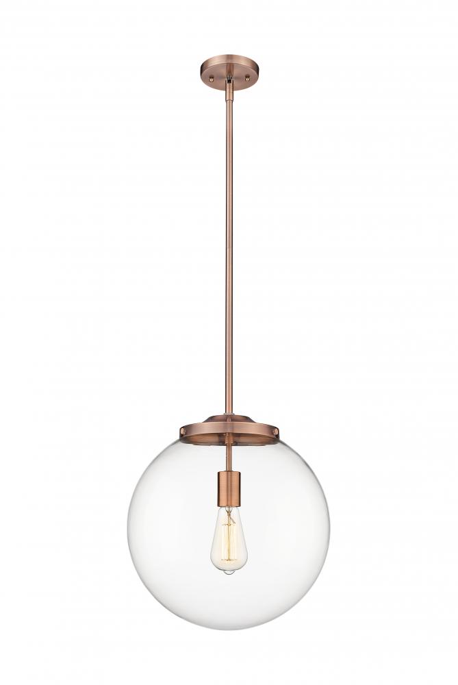 Beacon - 1 Light - 16 inch - Antique Copper - Stem Hung - Pendant