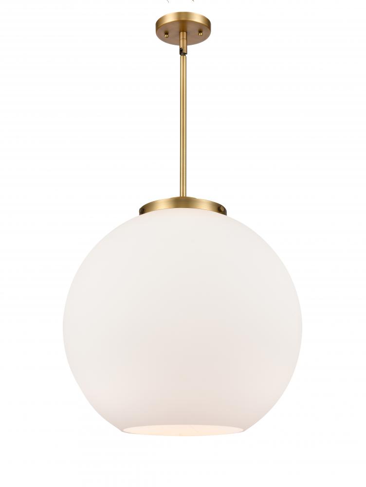 Athens - 1 Light - 18 inch - Brushed Brass - Stem Hung - Pendant