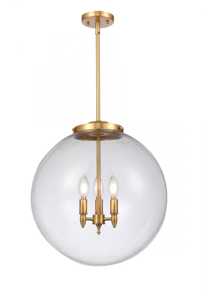 Beacon - 3 Light - 18 inch - Satin Gold - Cord hung - Pendant