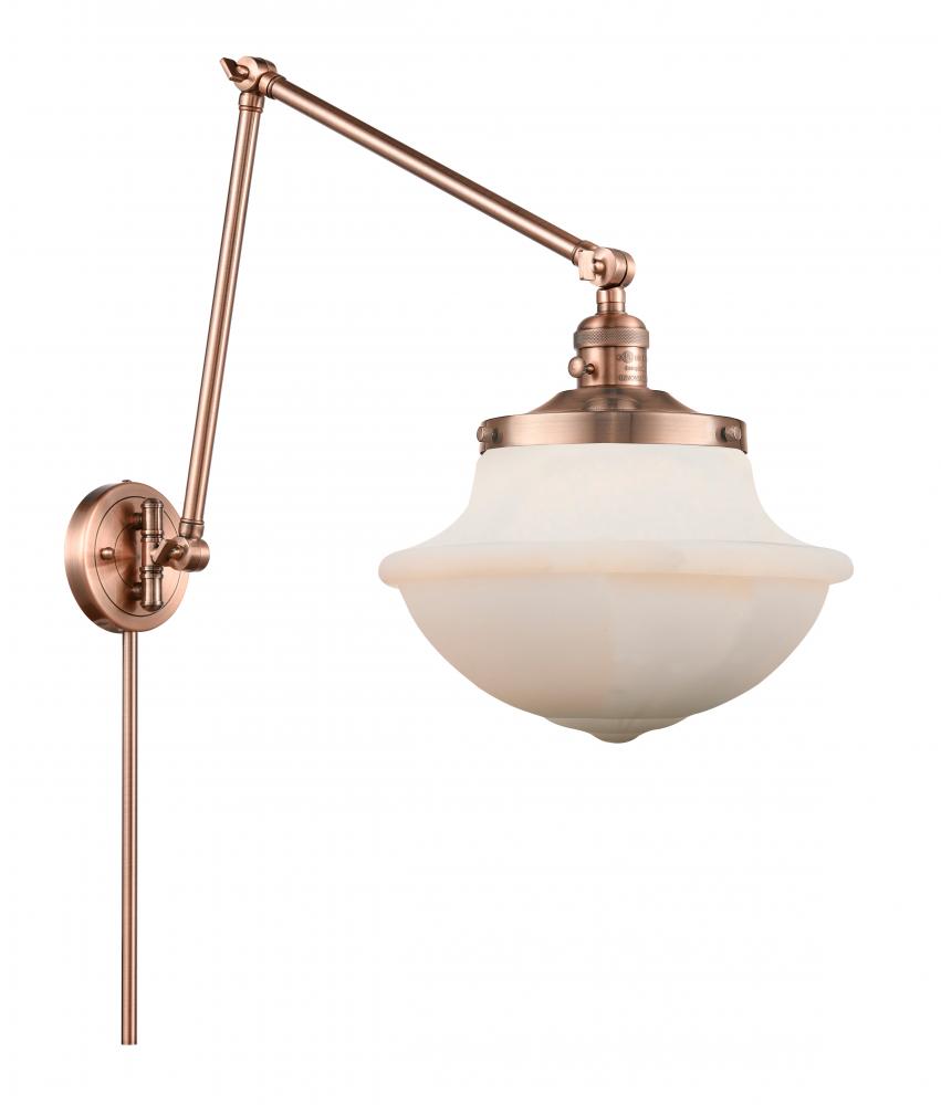 Oxford - 1 Light - 12 inch - Antique Copper - Swing Arm